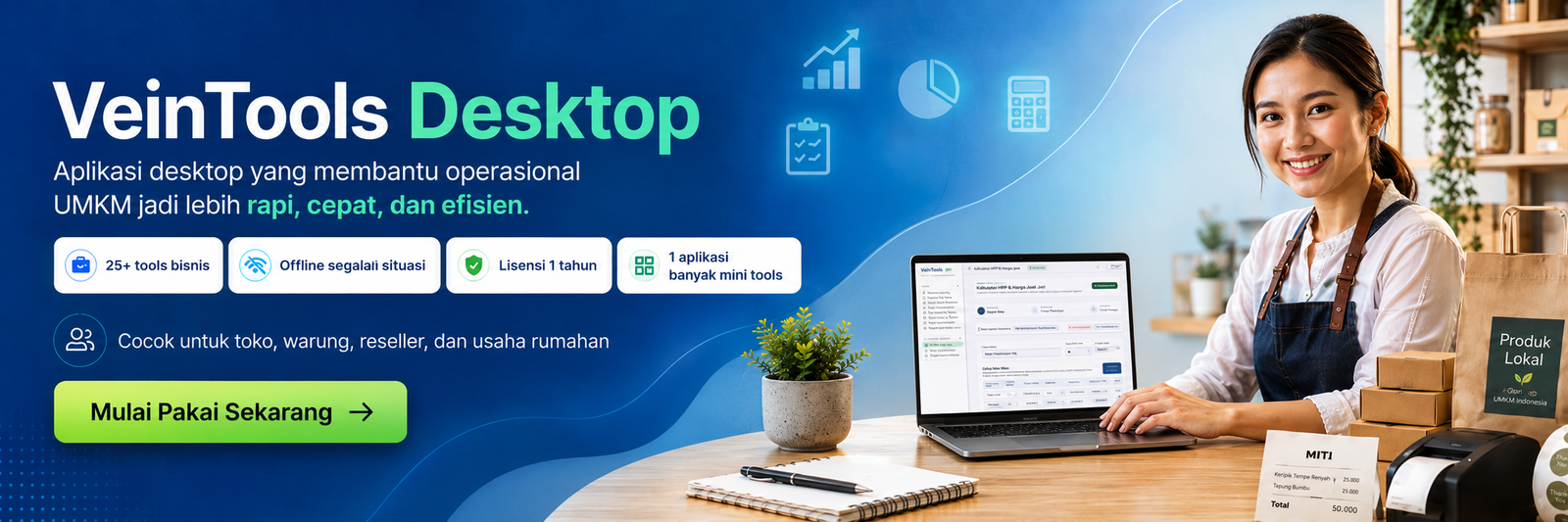 VeinTools Desktop - Aplikasi operasional UMKM